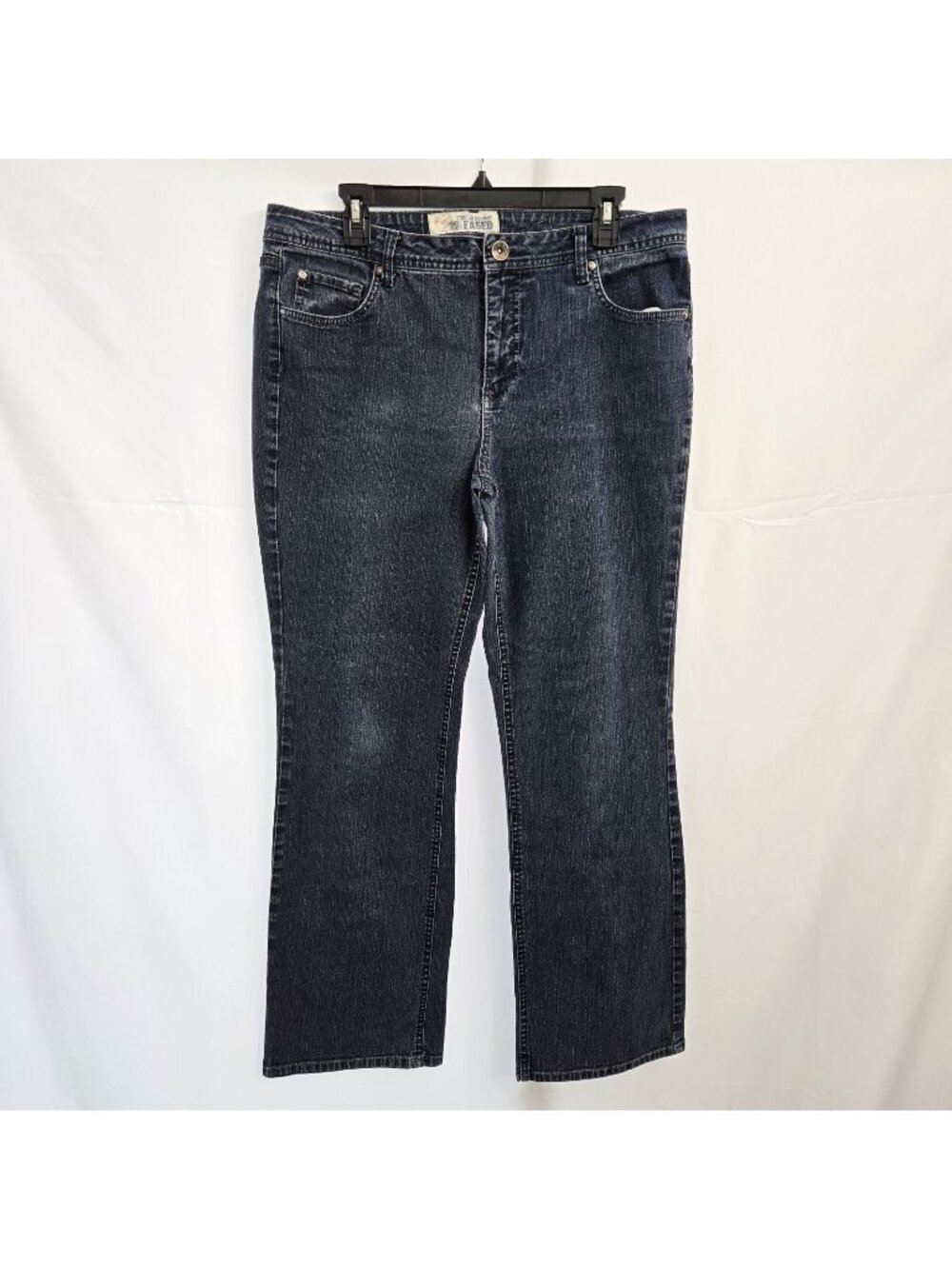 Faded Glory Women's Size 10 Blue Eased Bootcut Dark Cotton Blend Stretch Jeans
